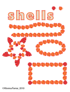 Border swatch patterns on type and other paths